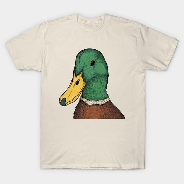 Mallard duck illustration T-Shirt by Mako Design 